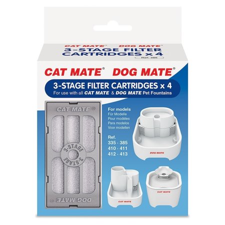 Closer Pets/Cat Mate  4 x 3-Stage Filterpatronen voor Cat Mate en Dog Mate drinkfonteinen