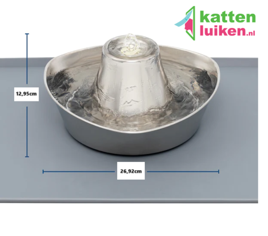 PetSafe Seaside Roestvrijstalen Drinkfontein 1,8 liter PetSafe Seaside Roestvrijstalen Drinkfontein 1,8 liter