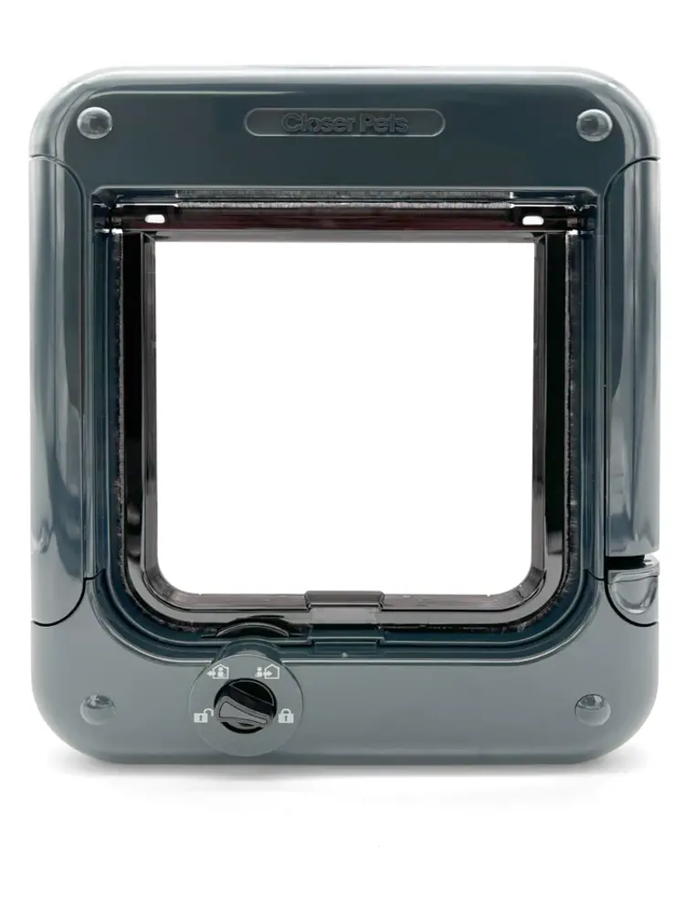 Closer Pet / Catmate Kattenluik Rotary 4 standen 358 donkergrijs Closer Pet / Catmate Kattenluik Rotary 4 standen 358 donkergrijs