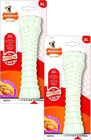 Nylabone Power Chew Kip Kluif maat XL voordeel set van 2 stuks Nylabone Power Chew Kip Kluif maat XL voordeel set van 2 stuks