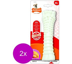 Nylabone Power Chew Kip Kluif maat XL set 2 stuks Nylabone Power Chew Kip Kluif maat XL set 2 stuks