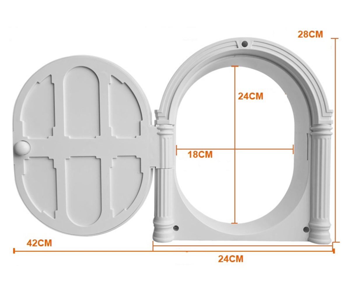 PetPro SoftPaws Kattenluikje wit
