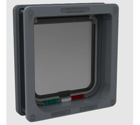 Closer Pet / Catmate Kattenluik 4 standen met tunnel grijs Closer Pet / Catmate Kattenluik 4 standen met tunnel grijs