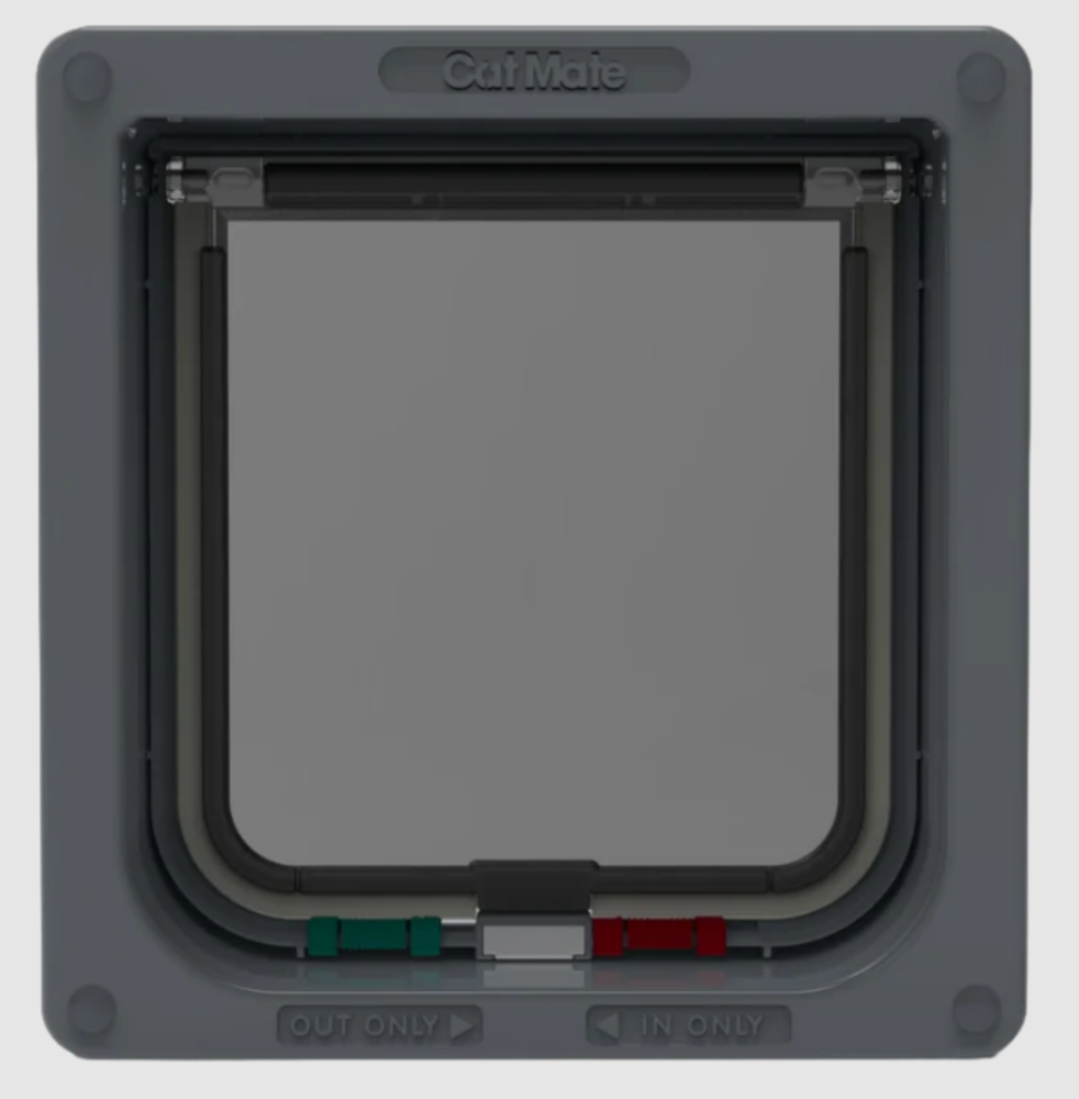 Closer Pet / Catmate Kattenluik 4 standen met tunnel grijs Closer Pet / Catmate Kattenluik 4 standen met tunnel grijs