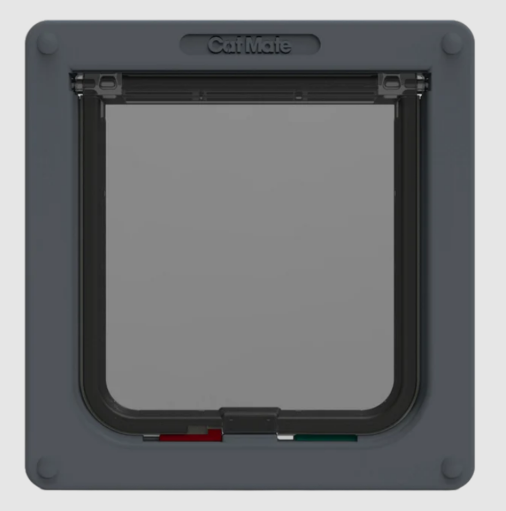 Closer Pet / Catmate Kattenluik 4 standen met tunnel grijs Closer Pet / Catmate Kattenluik 4 standen met tunnel grijs