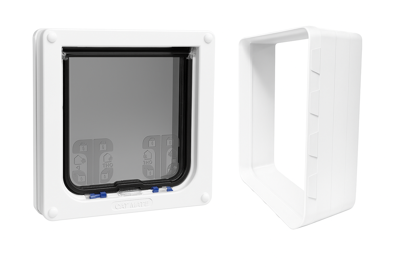 Closer Pet / Catmate Bundel Kattenluik XL Wit met Extra Tunnel Closer Pet / Catmate Bundel Kattenluik XL Wit met Extra Tunnel