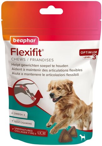 Beaphar Flexifit Chews - Voedingssupplement - Gewrichten - 175 g Beaphar Flexifit Chews - Voedingssupplement - Gewrichten - 175 g