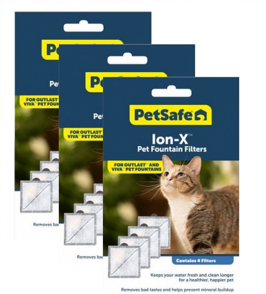 PetSafe Ion-X Fonteinfilters – Voordeelset 3×4 stuks, totaal dus 12 filters!