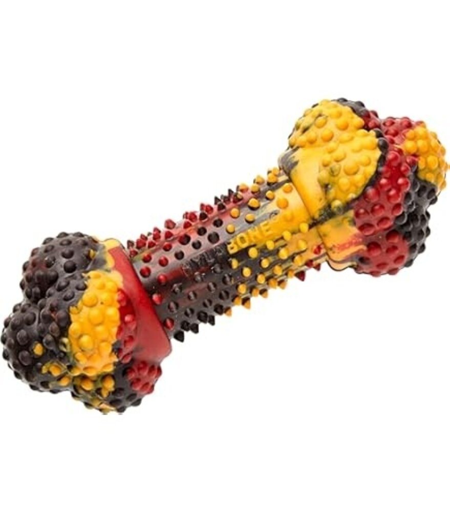 Nylabone Rubberen hondenspeeltje Strong chew bacon cheeseburger medium