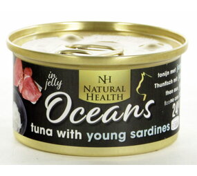 Natural Health Cat Oceans Tuna en Young Sardine 85 gram Natural Health Cat Oceans Tuna en Young Sardine 85 gram