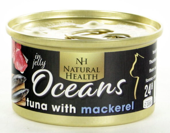 Natural Health Blikje  Cat Oceans Tuna en Mackerel  85 gram