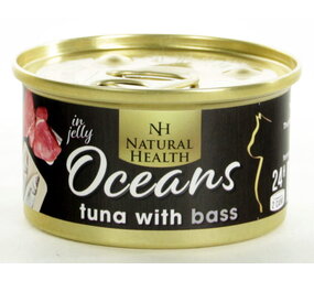 Natural Health Cat Oceans Tuna en Bass 85 gram Natural Health Cat Oceans Tuna en Bass 85 gram