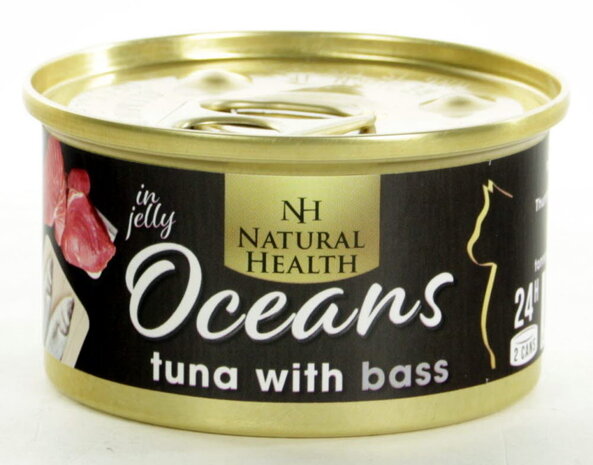 Natural Health Blikje  Cat Oceans Tuna en Bass  85 gram