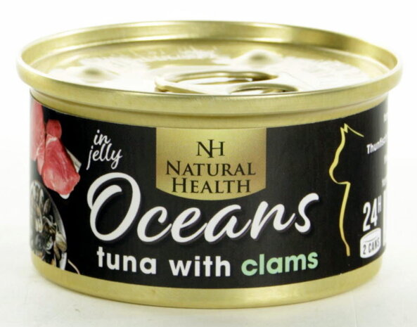 Natural Health Blikje  Cat Oceans Tuna en Clams  85 gram
