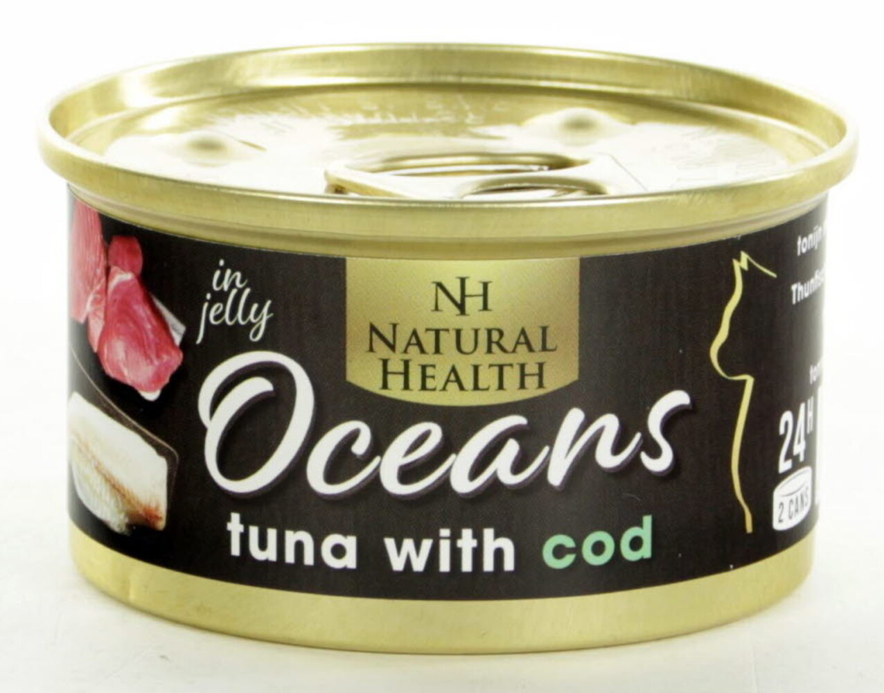 Natural Health Blikje Cat Oceans Tuna en Cod 85 gram Natural Health Blikje Cat Oceans Tuna en Cod 85 gram