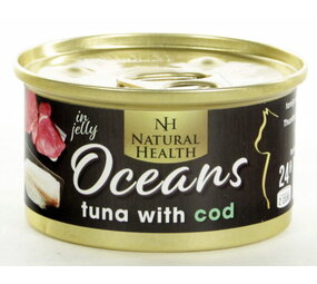 Natural Health Cat Oceans Tuna en Cod 85 gram Natural Health Cat Oceans Tuna en Cod 85 gram