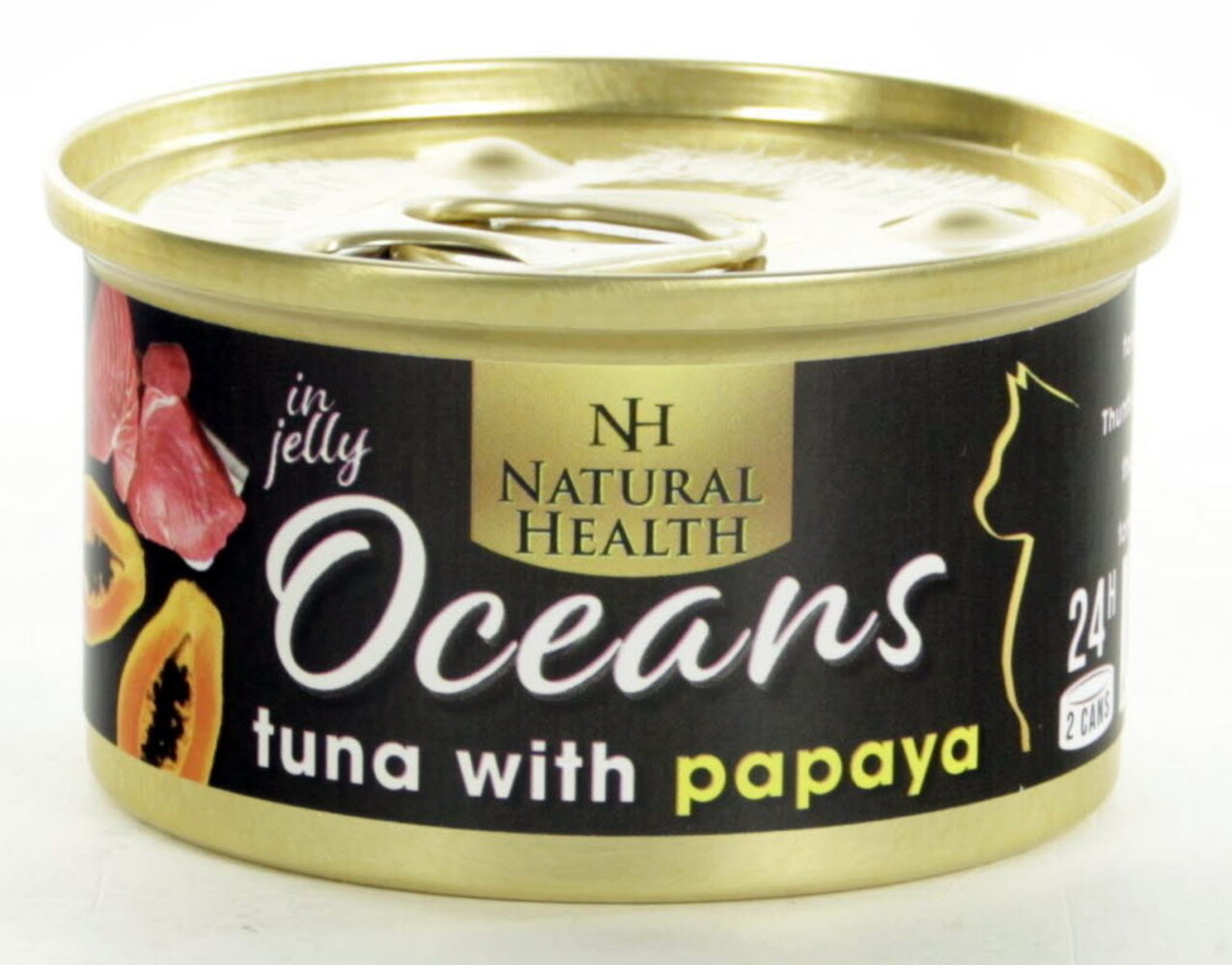 Natural Health Blikje Cat Oceans Tuna en Papaya 85 gram Natural Health Blikje Cat Oceans Tuna en Papaya 85 gram