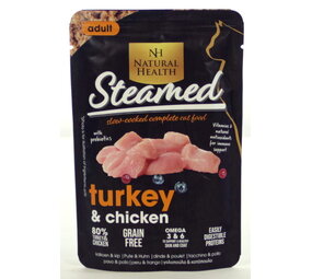 Natural Health Cat Steamed Turkey en Chicken 85 gram
