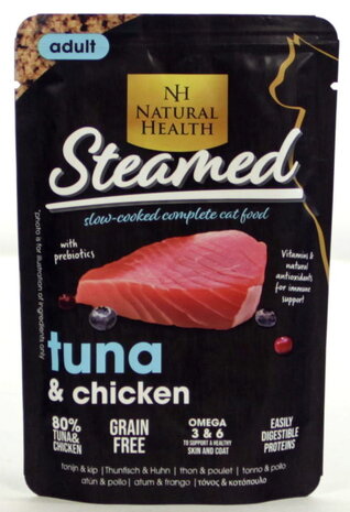Natural Health Cat Steamed Tuna en Chicken 85 gram