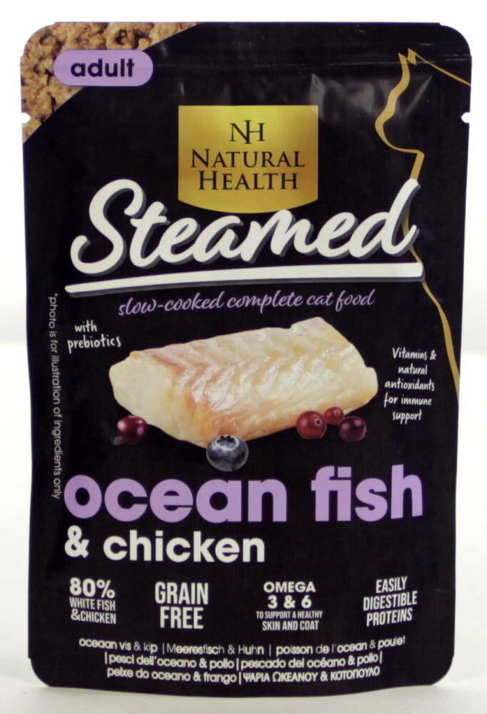 Natural Health Cat Steamed Indoor Sterilised en Chicken 85 gram