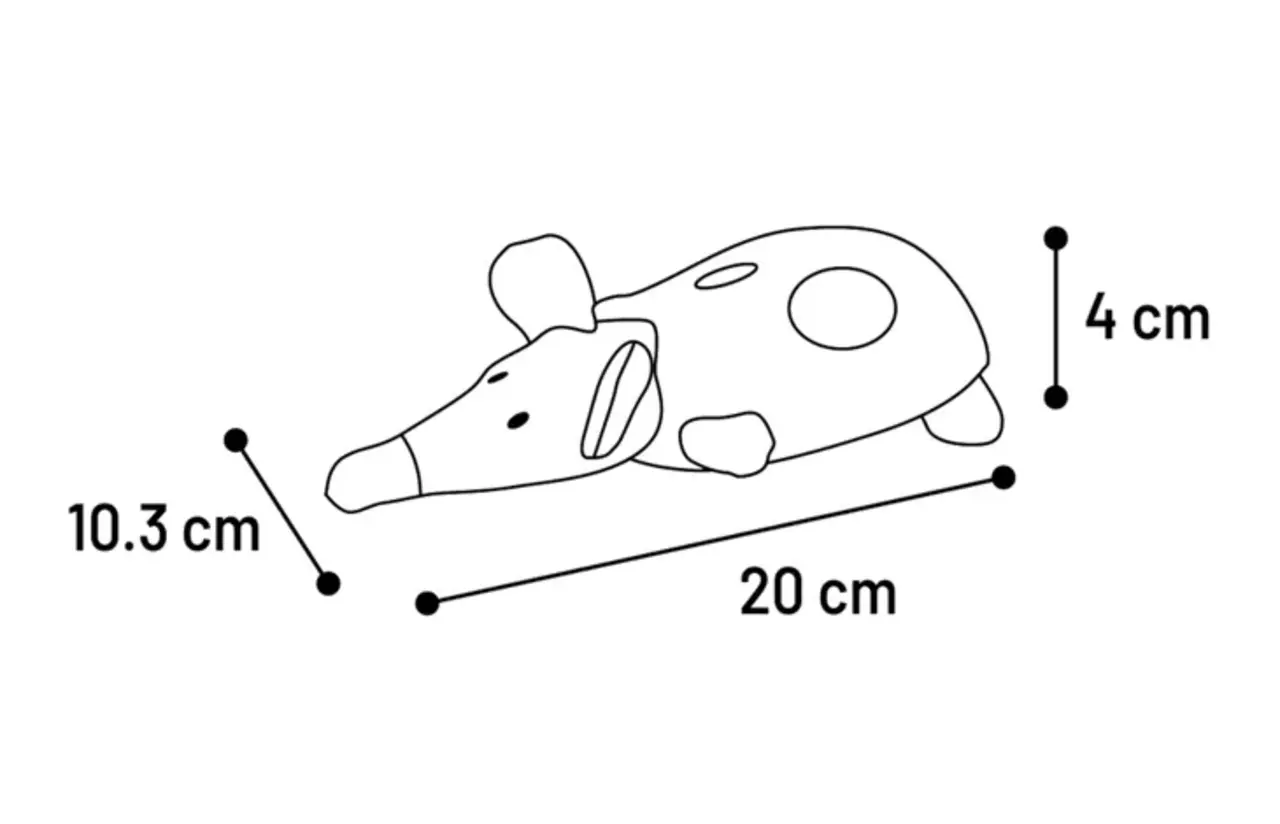 Flamingo CT Gragga Mouse Pink L – Kattenspeeltje 10,3 x 20 x 4 cm