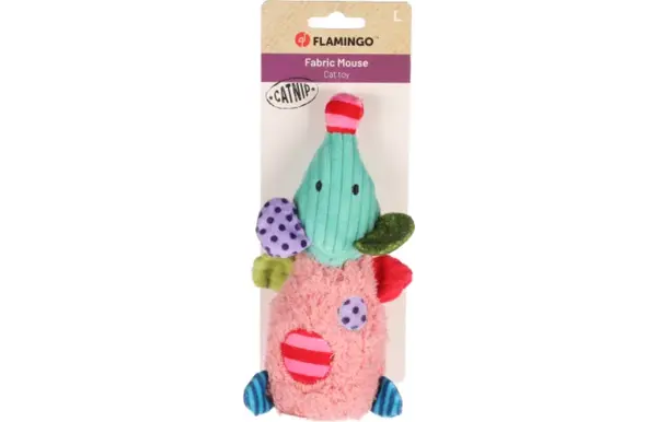 Flamingo CT Gragga Mouse Pink L – Kattenspeeltje 10,3 x 20 x 4 cm