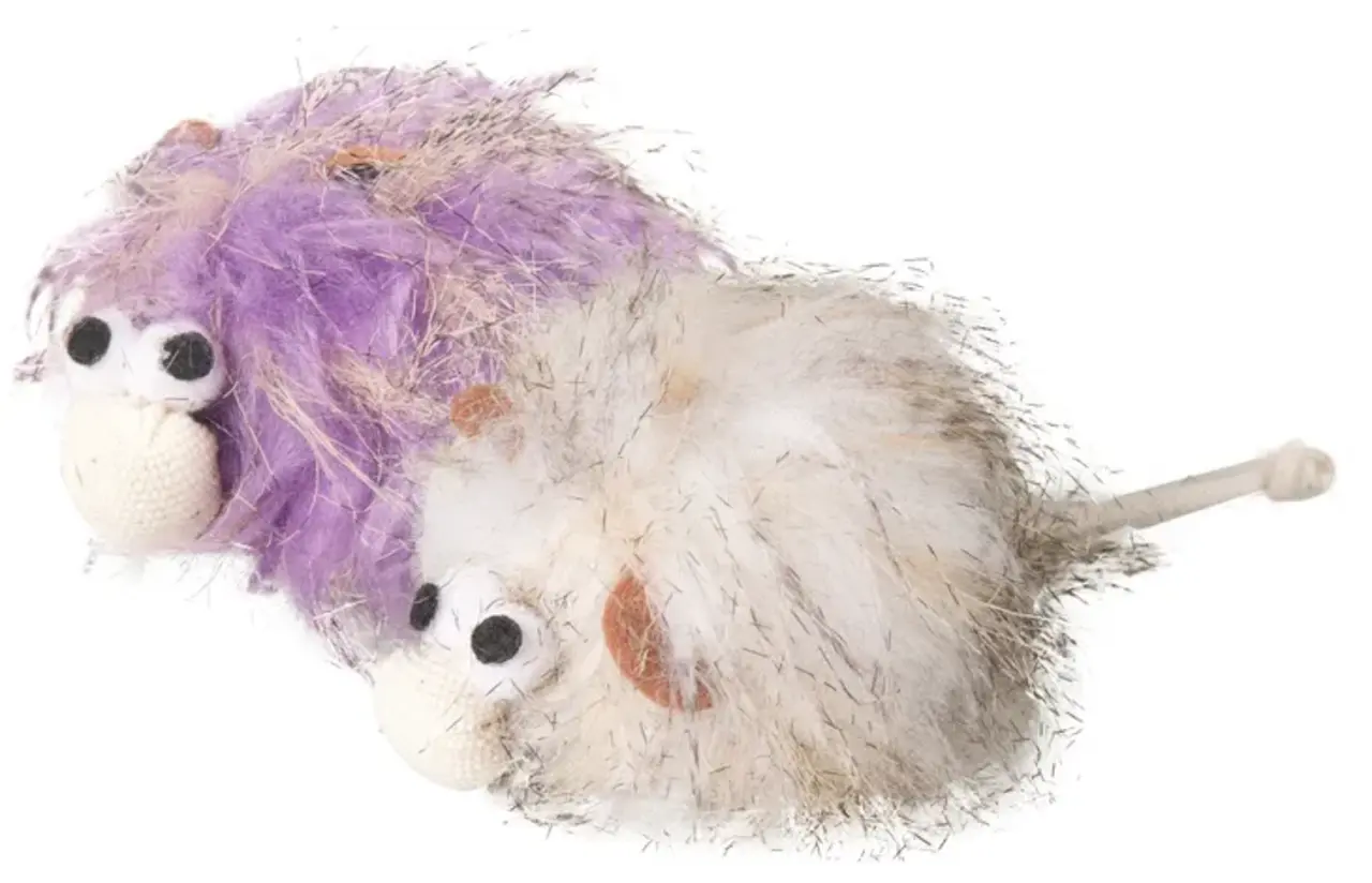 Flamingo Pluche Pluche Wooly Monster Kattenspeeltje met Catnip – 7 cm