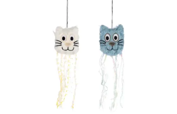 Flamingo Rizzo Poezenhoofd Kattenspeeltje met Catnip en  Knispergeluid – 21 cm