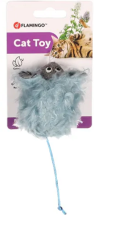 Flamingo Rizzo Muis Kattenspeeltje met Ratel en Catnip – 8,5 cm