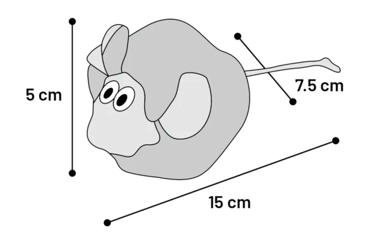 Flamingo Rizzo Muis Kattenspeeltje met Ratel en Catnip – 8,5 cm