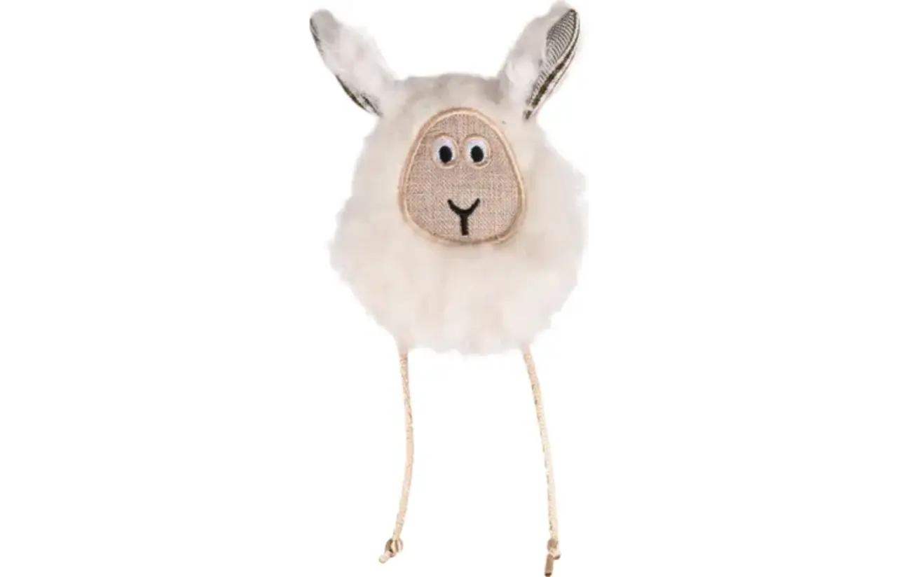 Flamingo Rizzo Schaap Kattenspeelgoed 16 cm met Catnip