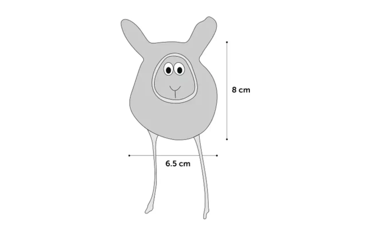 Flamingo Rizzo Schaap Kattenspeelgoed 16 cm met Catnip