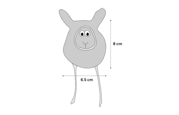 Flamingo Rizzo Schaap Kattenspeelgoed 16 cm met Catnip