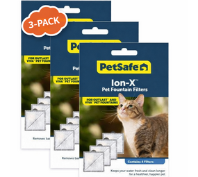 PetSafe Ion-X Fonteinfilters – Voordeelset 3×4 stuks