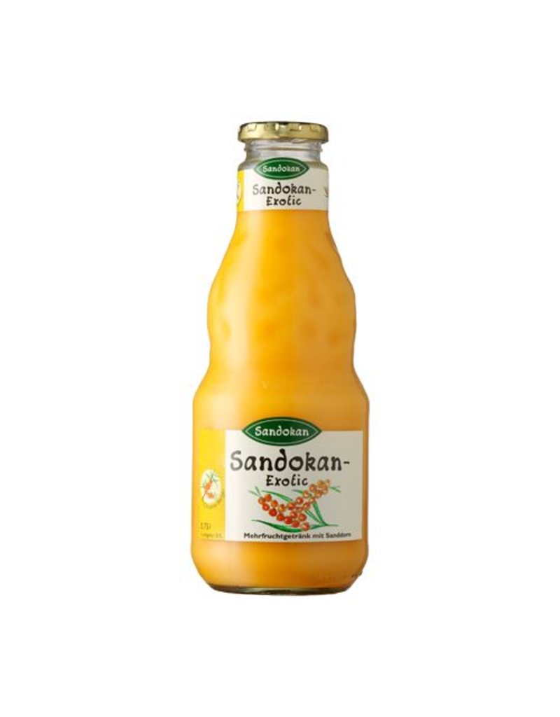 Sandokan Sanddorn-Getränk Sandokan Exotic. Mild mit Mango & Milch. 0,75L