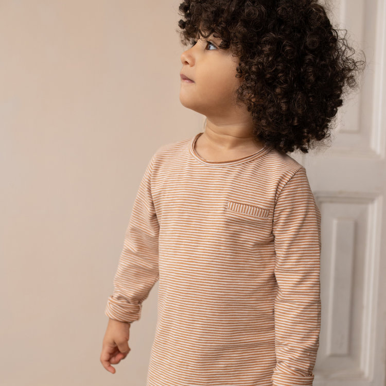 Phil & Phae Pocket tee l/s stripes - Hazel