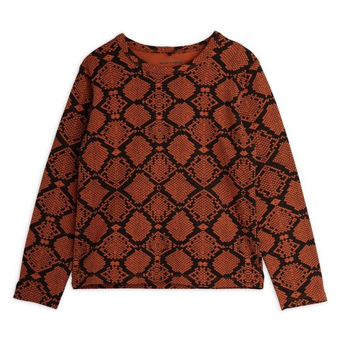 Mini Rodini Snakeskin ls tee - Brown