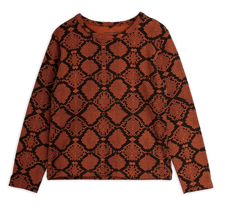 Mini Rodini Snakeskin ls tee - Brown