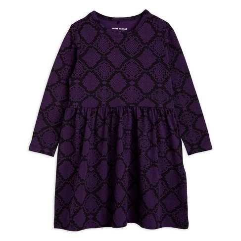 Mini Rodini Snakeskin ls dress - Purple
