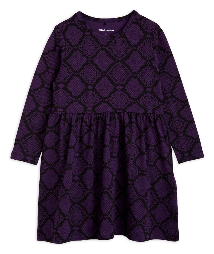 Mini Rodini Snakeskin ls dress - Purple
