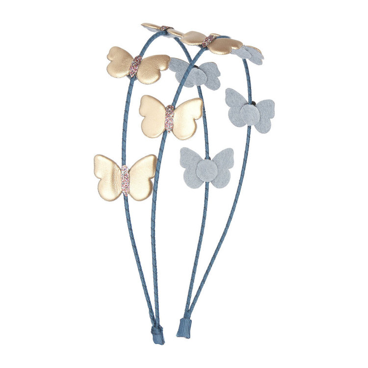 Mimi & Lula Golden Butterfly Double Alice Band