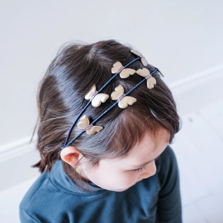 Mimi & Lula Golden Butterfly Double Alice Band