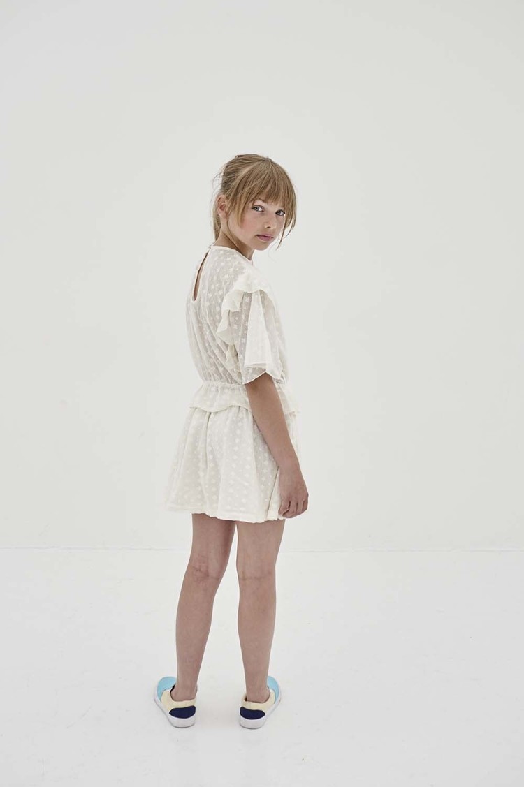 REPOSE AMS Mini skirt - Graphic lace summer nude