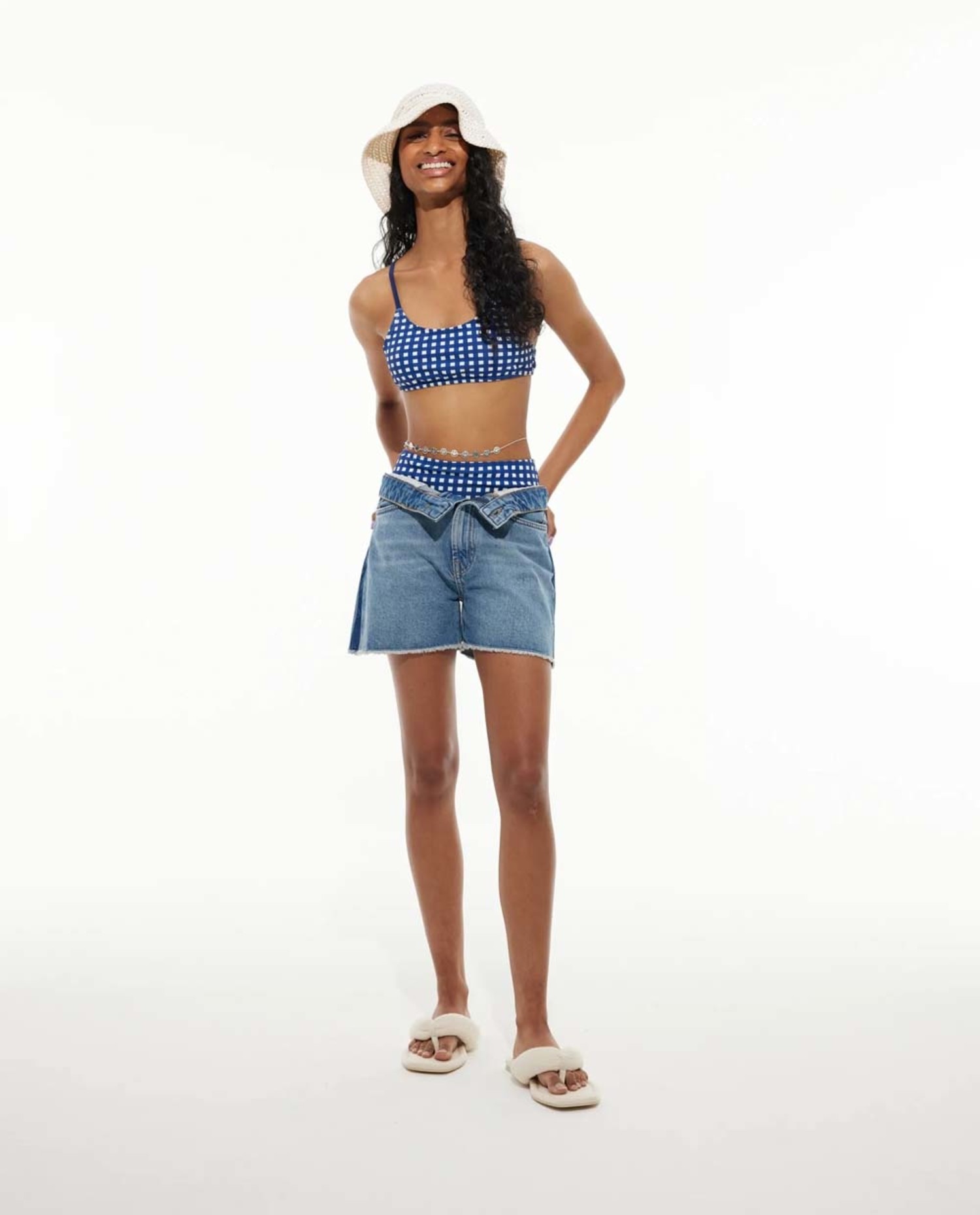 Vintage denim shorts top