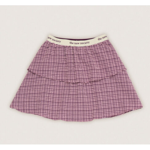 The New Society Anabella Skirt - Purple Check