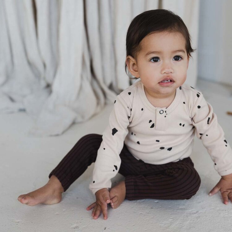 Phil & Phae Tapered baby pants stripes - burnt umber