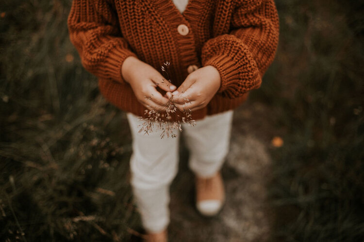 Yuki kidswear Chunky Knitted Cardigan - Rust