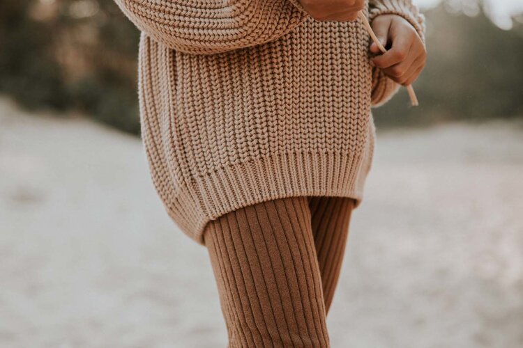 Yuki kidswear Chunky Knitted Sweater - Toffee