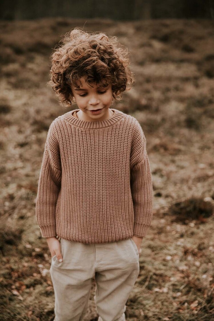 Yuki kidswear Chunky Knitted Sweater - Mist