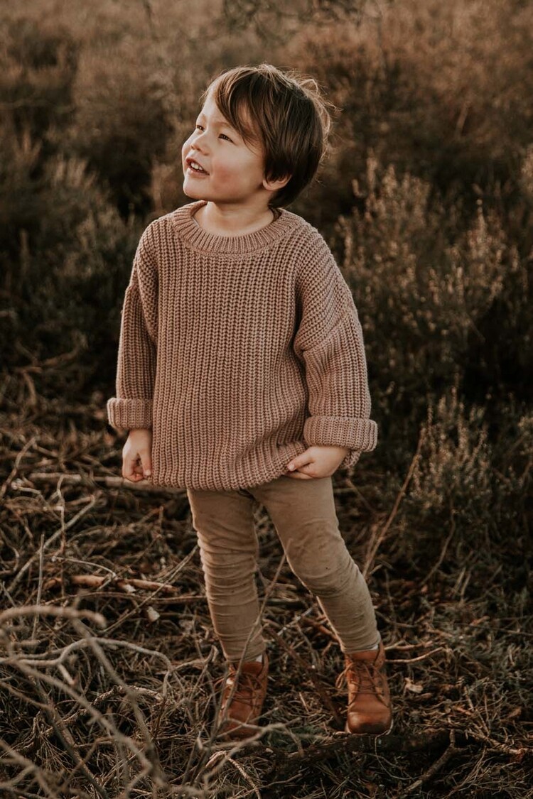 Yuki kidswear Chunky Knitted Sweater - Mist